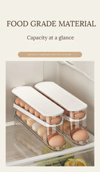 Organizador de huevos de 2 niveles para refrigerador