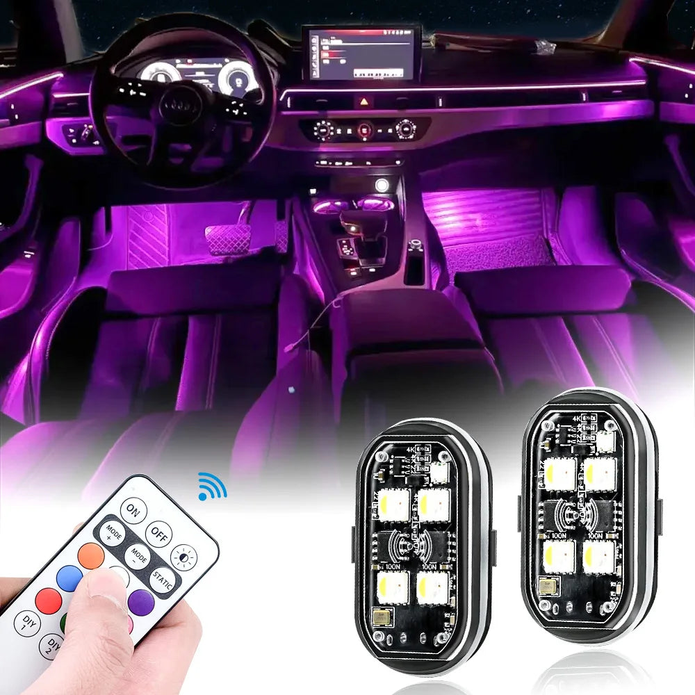 Luces LED recargables de colores con control remoto