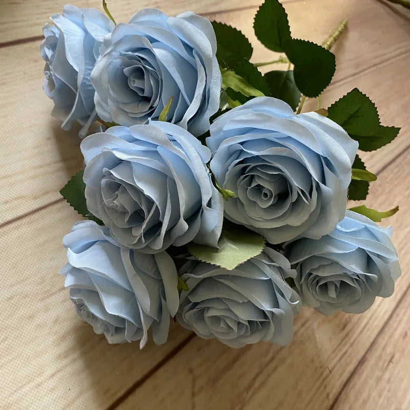Ramo de rosas artificiales de 9 flores