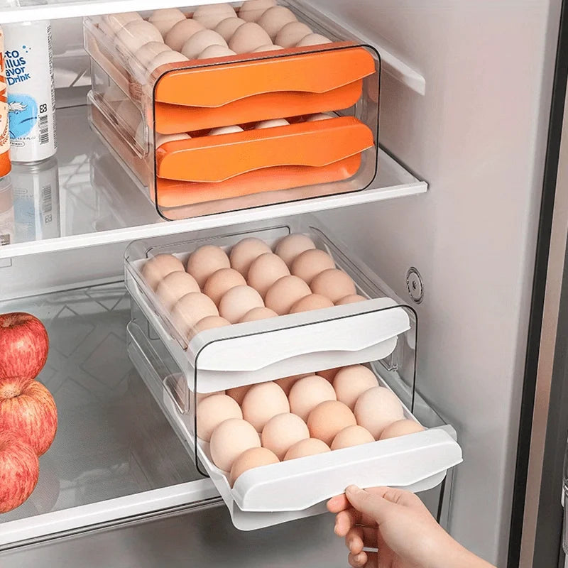 Organizador para 32 huevos con 2 cajones