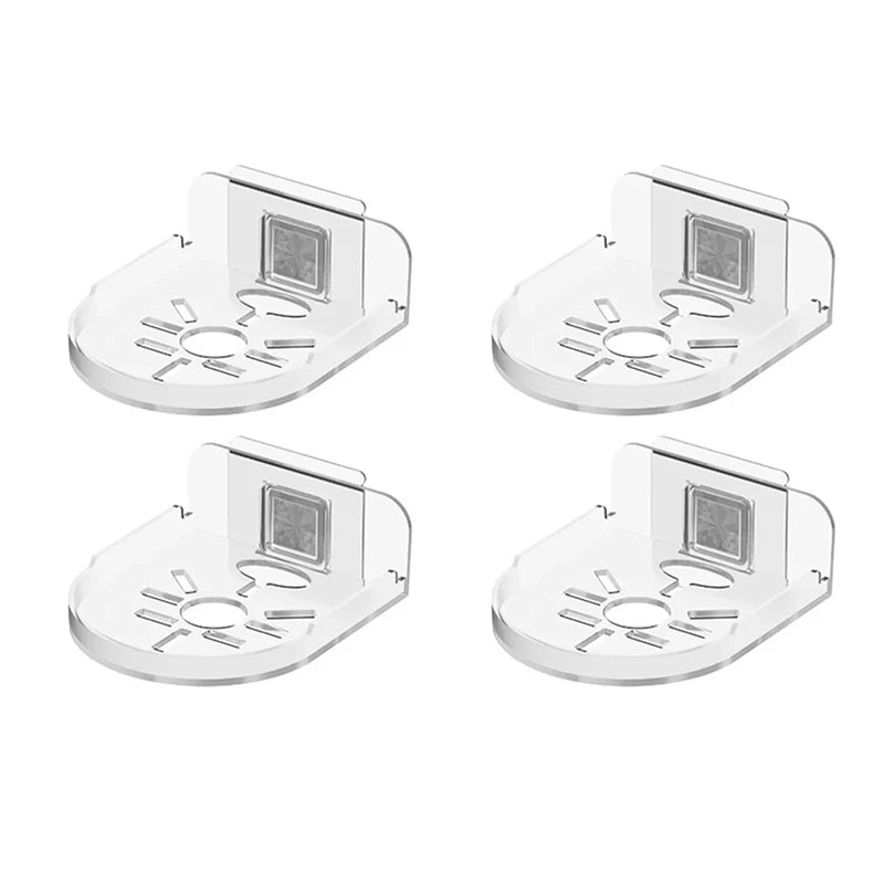 Juego de cuatro soportes transparentes de base redondeada
