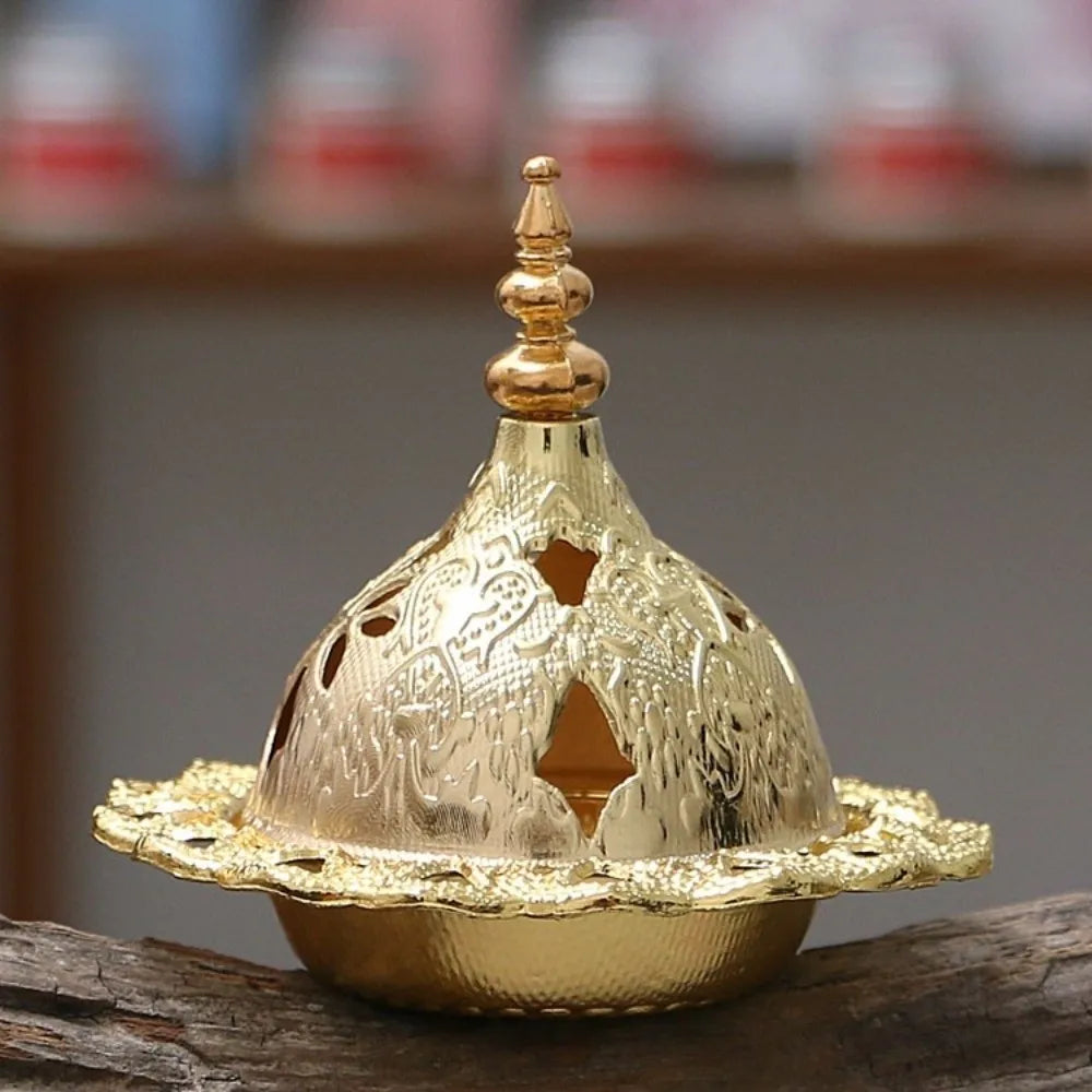 Incensario decorativo dorado