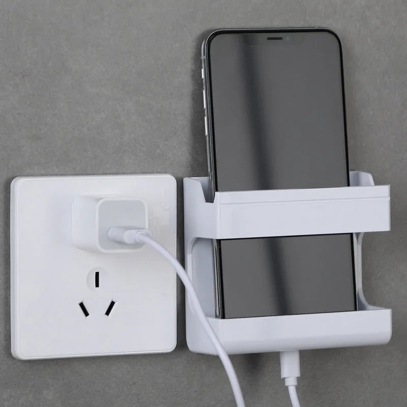 Organizador de pared para controles y celular