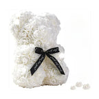 Oso decorativo de rosas artificiales de 25 cm