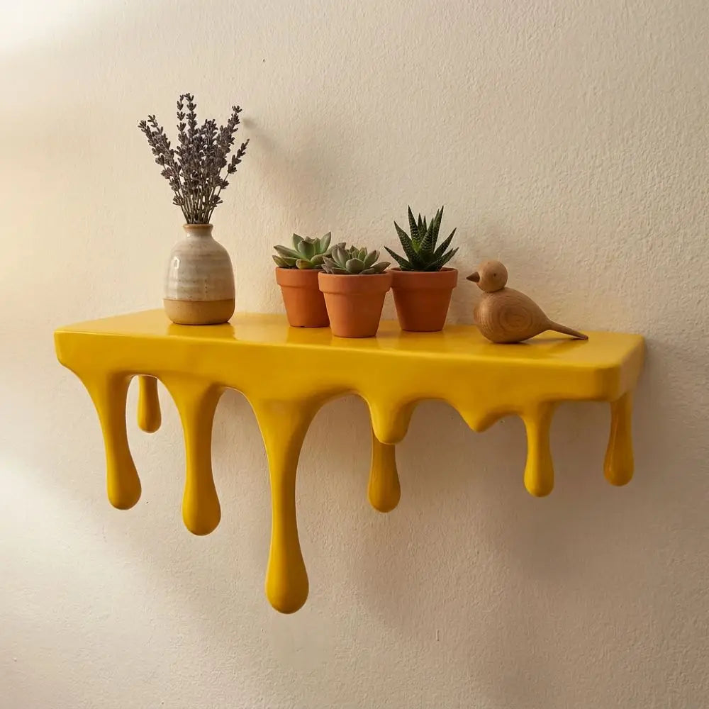 Repisa de pared con efecto derretido