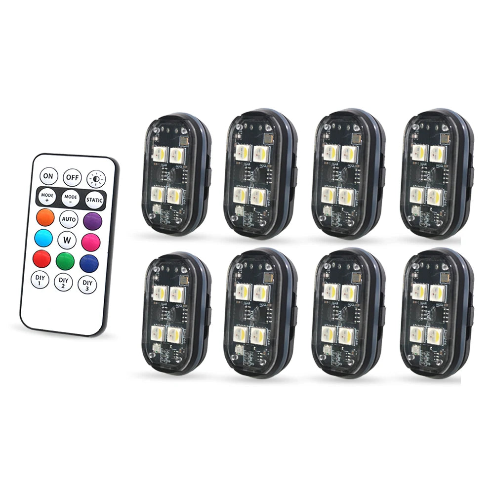Luces LED recargables de colores con control remoto