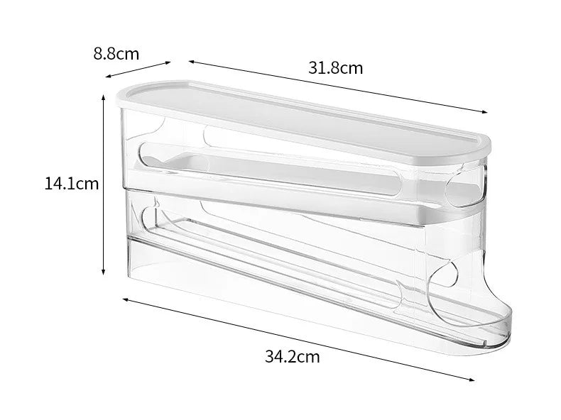 Organizador de huevos de 2 niveles para refrigerador