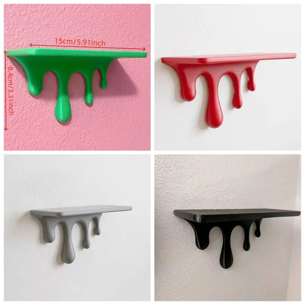 Repisa decorativa de pared con gotas