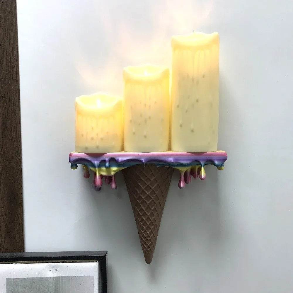 Repisa de pared tipo helado derretido