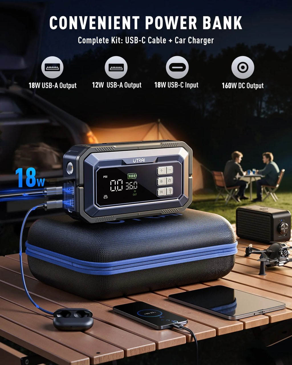 Arrancador UTRAI para auto de 12 V