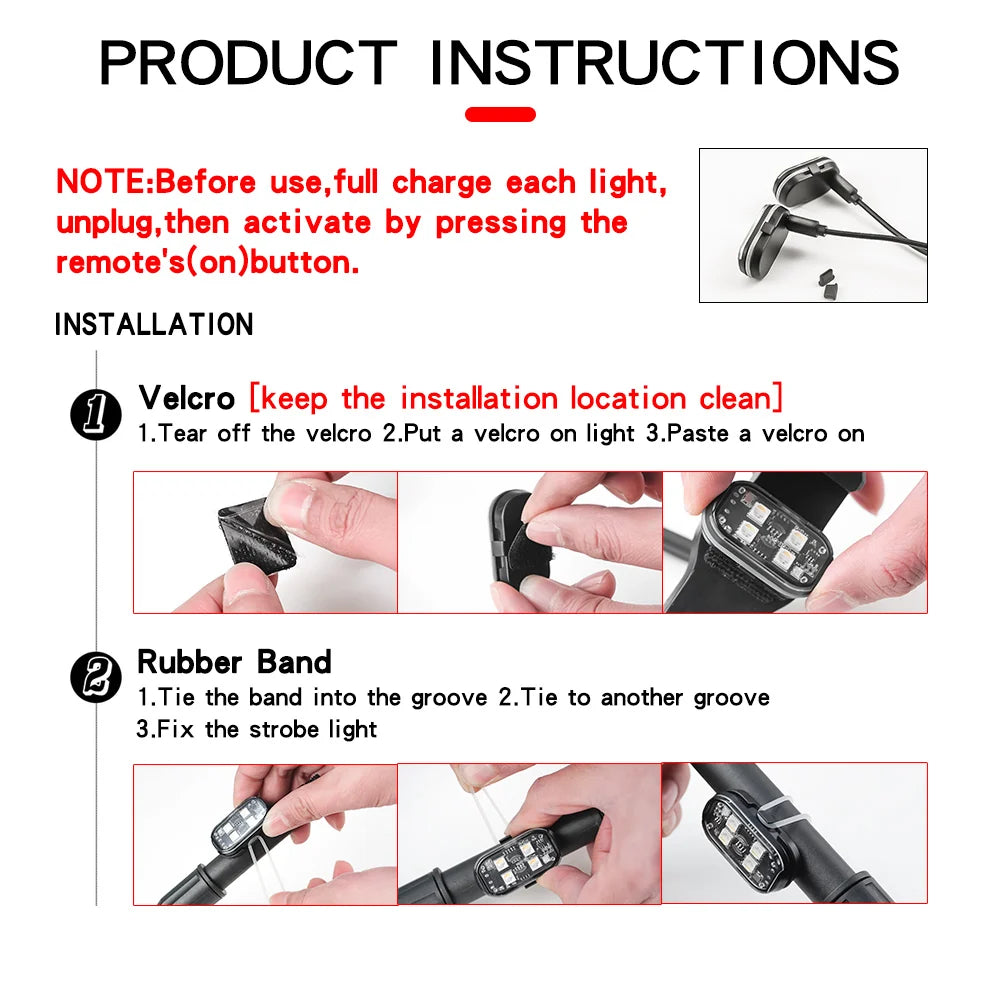 Luces LED recargables de colores con control remoto