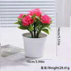 Planta artificial decorativa con maceta