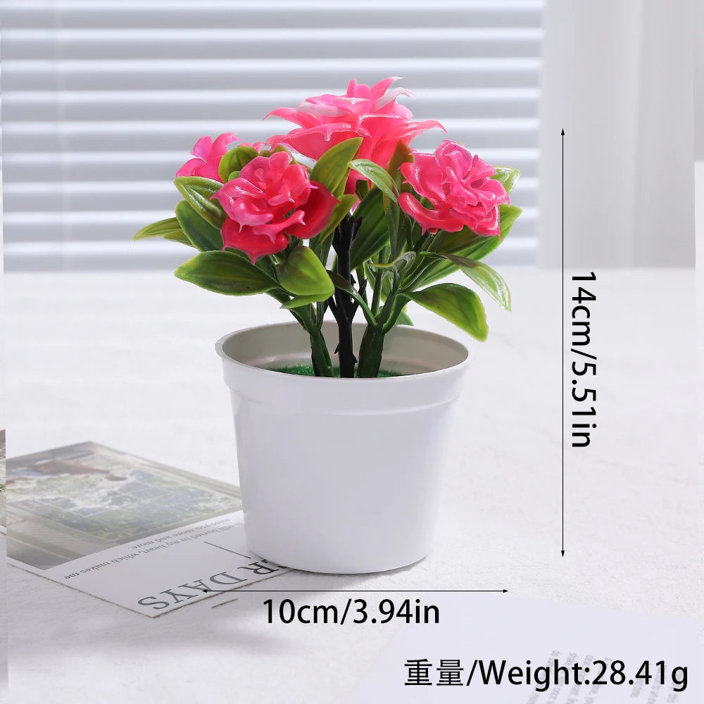 Planta artificial decorativa con maceta