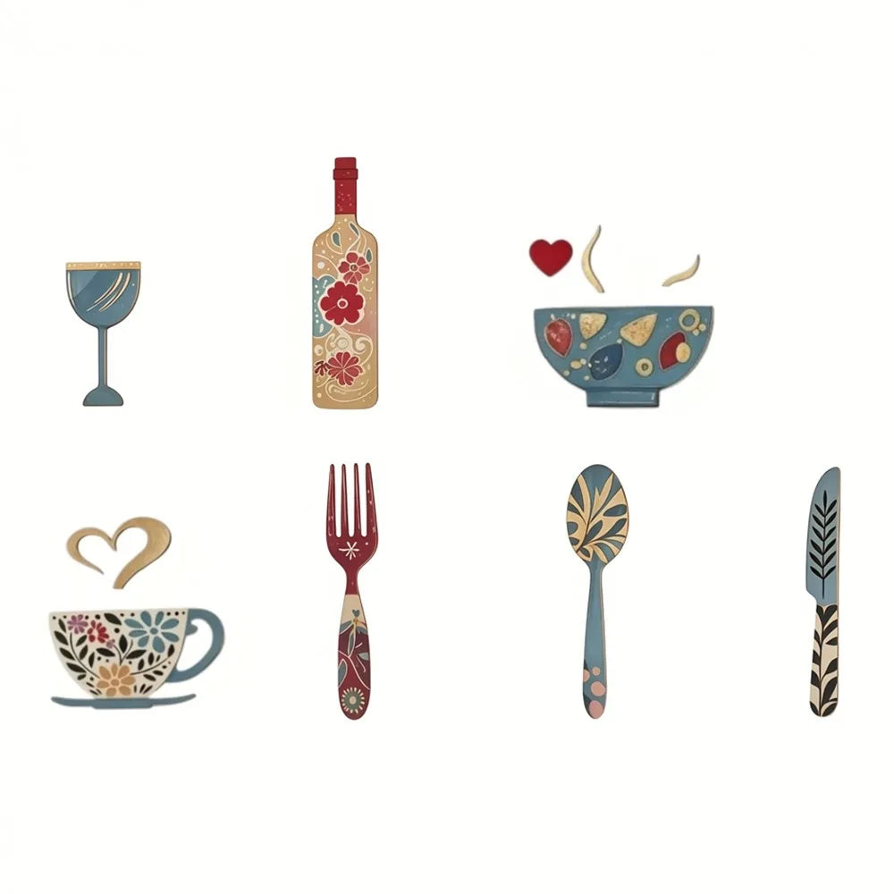 Adornos de madera para cocina con flores
