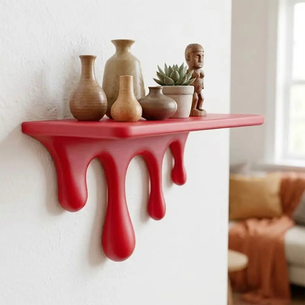 Repisa decorativa de pared con gotas