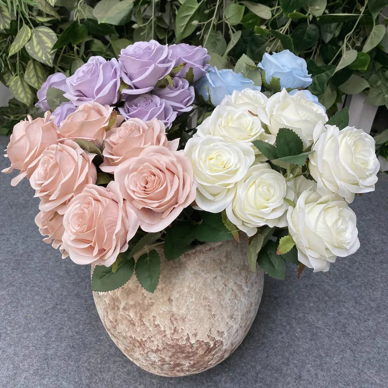 Ramo de rosas artificiales de 9 flores