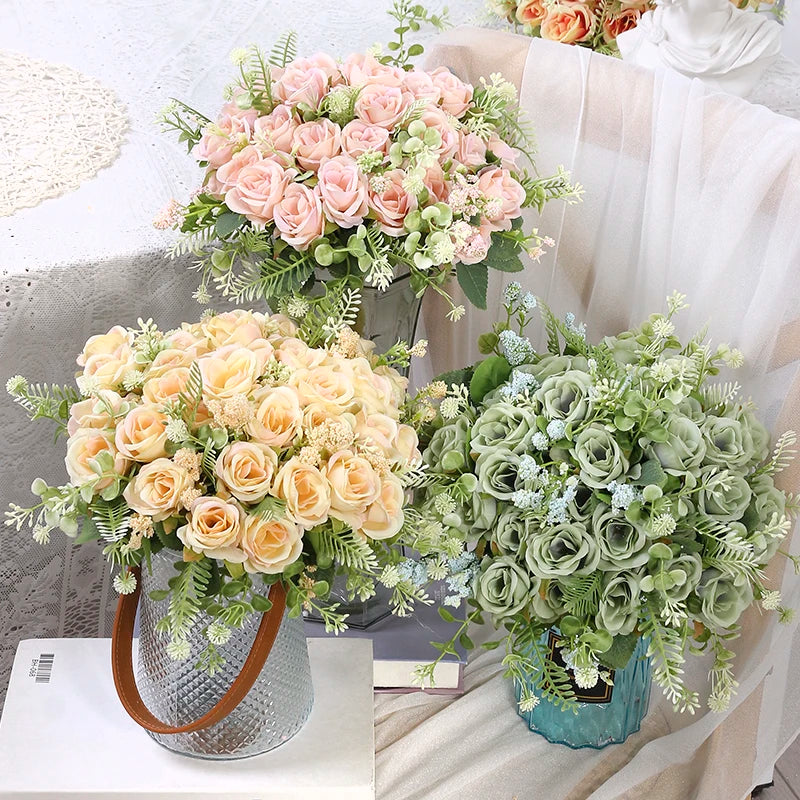 Ramo de rosas artificiales para decoración