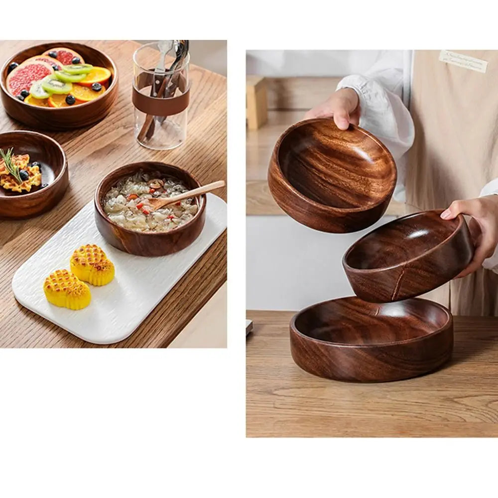 Tazón de madera para ensaladas