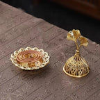 Incensario decorativo dorado