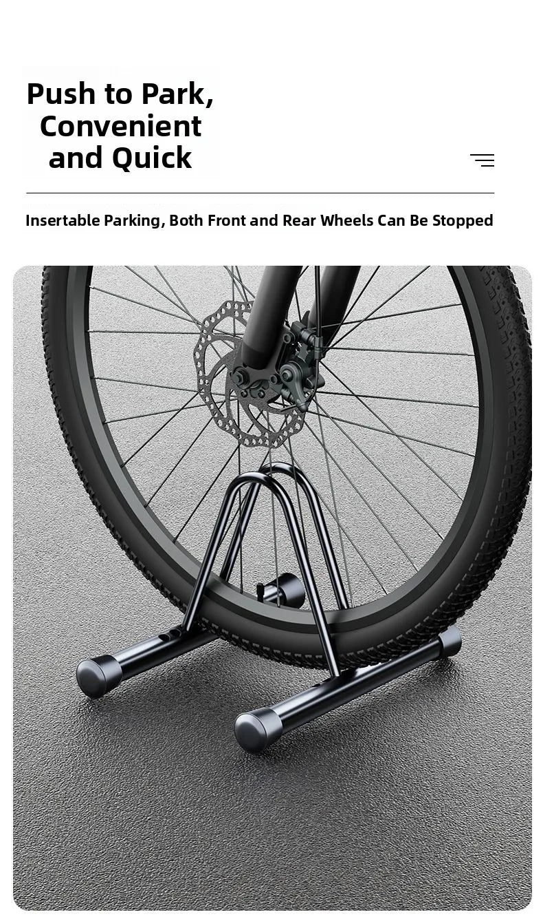 Indoor Bicycle Parking Stand Steel Material Road Bike Single Bike Display Rack Mountain Bike Storage Holder for All Genders