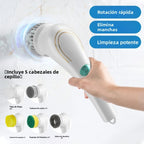 Cepillo eléctrico de limpieza con 5 cabezales