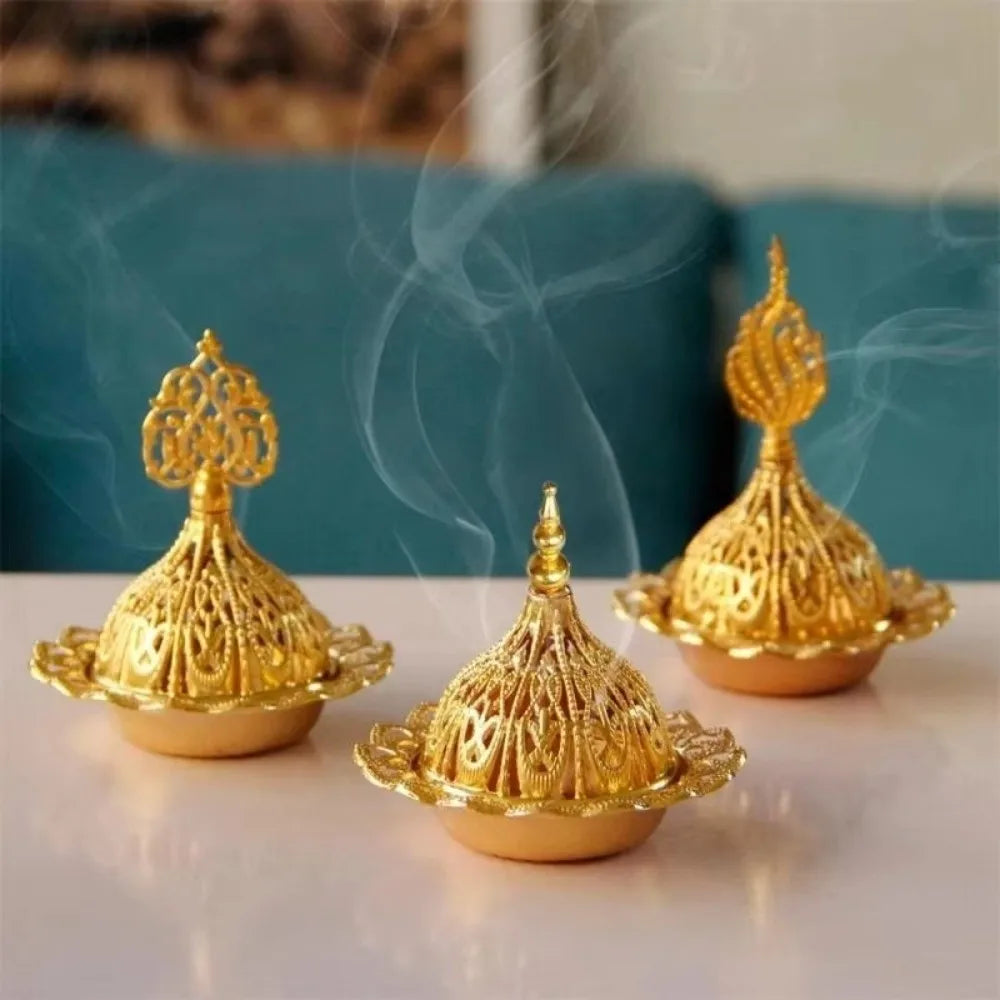Incensario decorativo dorado