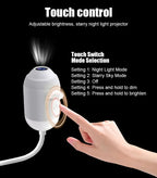 Luz USB con proyector de estrellas