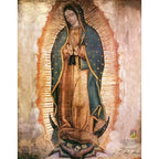 Lienzo de la Virgen de Guadalupe sin marco