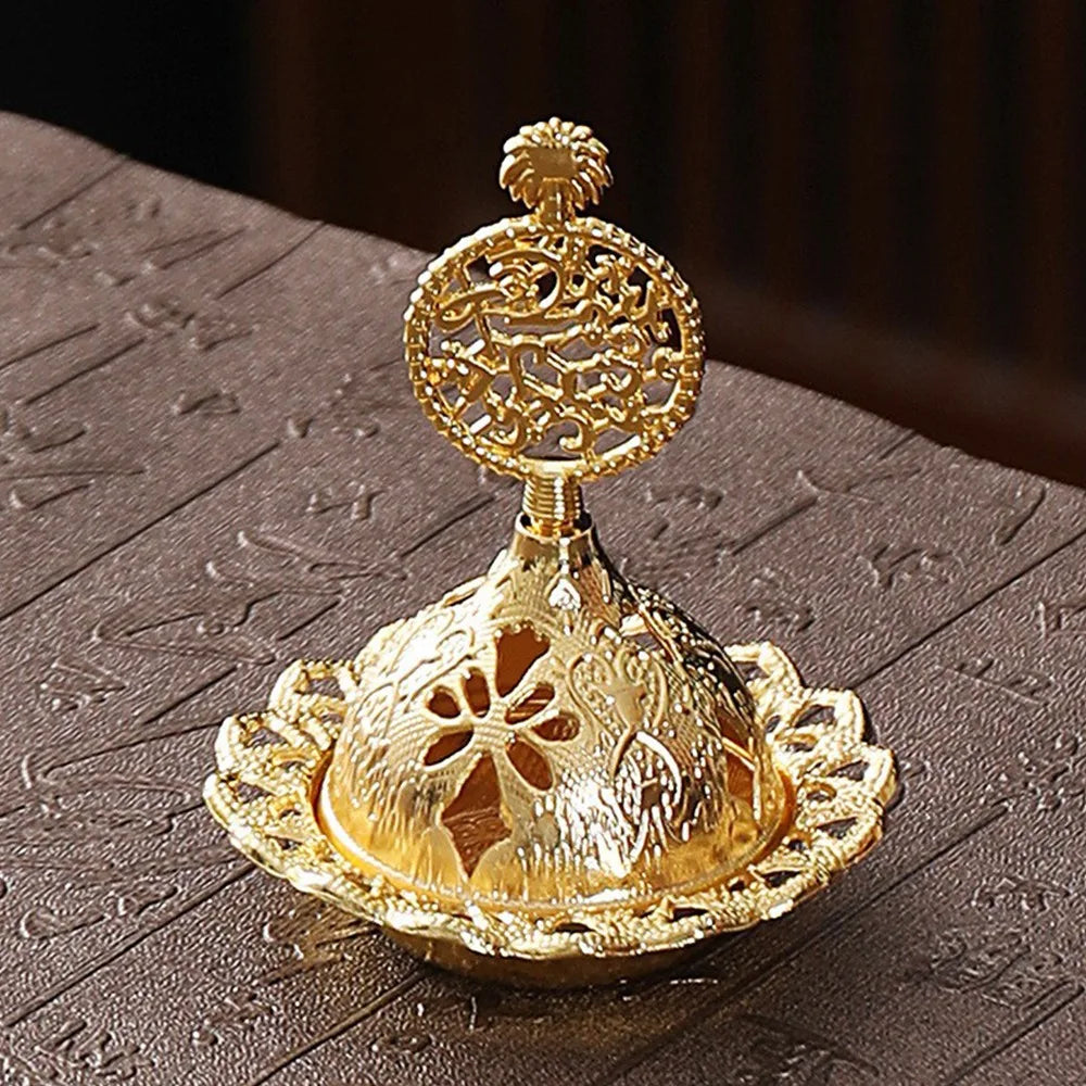 Incensario decorativo dorado