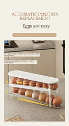 Organizador de huevos de 2 niveles para refrigerador
