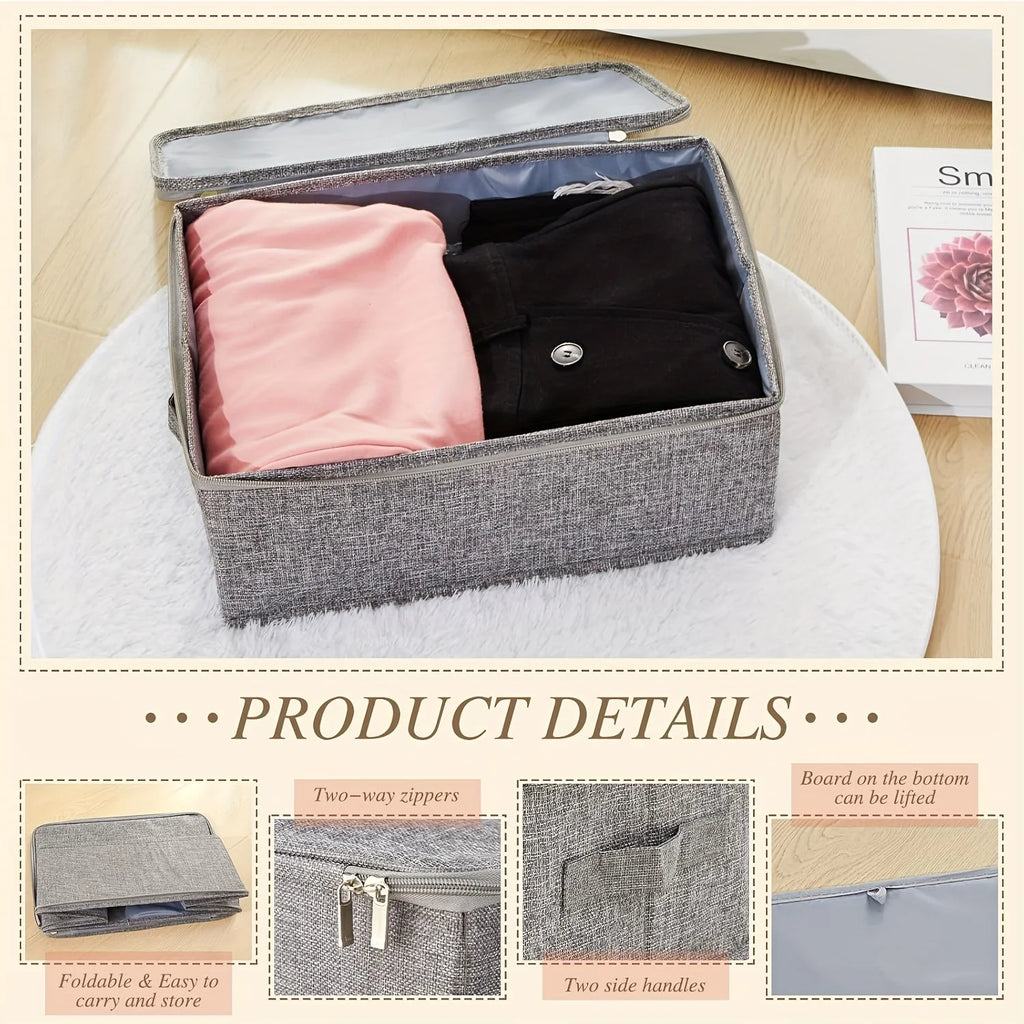 Caja organizadora plegable con tapa y asas