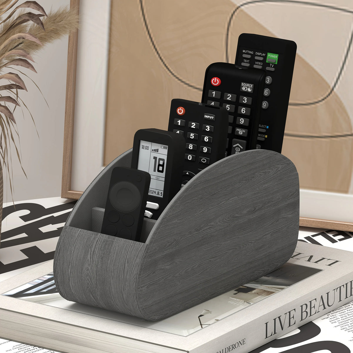 Organizador de controles remotos para mesa