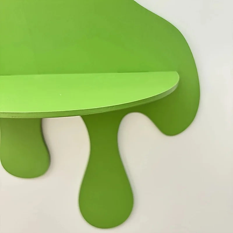 Repisa decorativa de madera en forma de gota