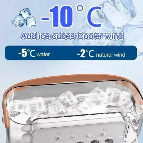 3 in 1 Air Cooler Fan Portable Humidifier LED Night Light USB Mini Desktop Fan for Office Home Bedroom Dormitory Travel Use ﻿