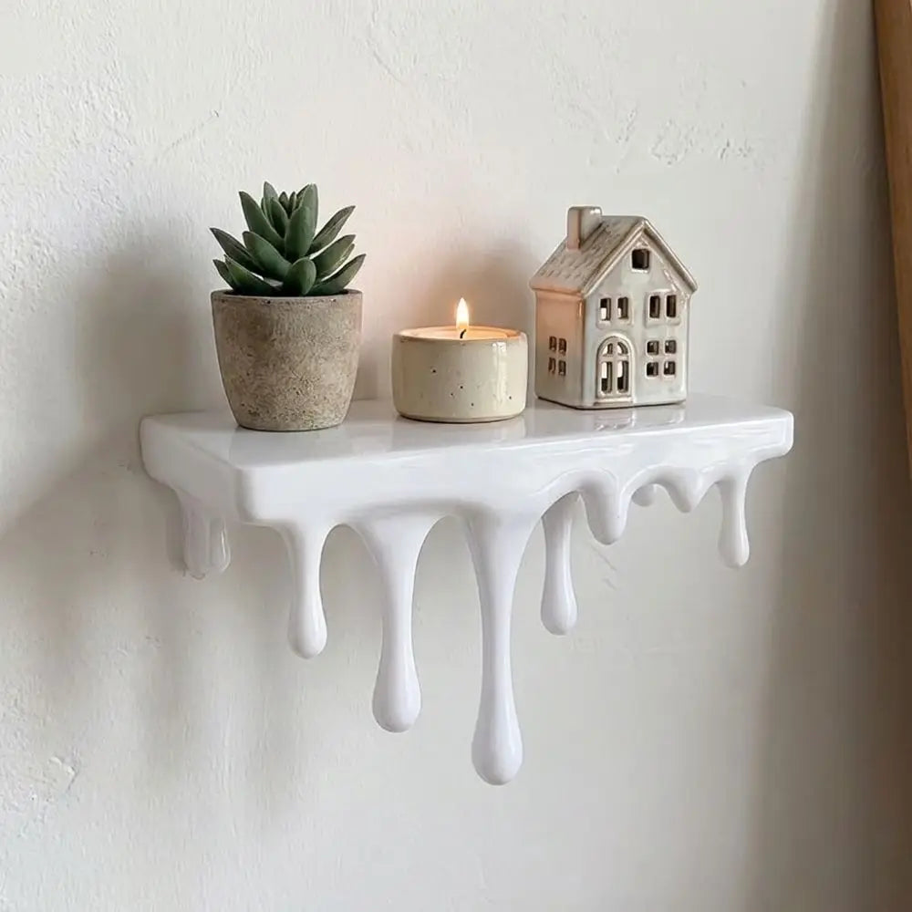 Repisa de pared con efecto derretido