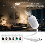 Luz USB con proyector de estrellas