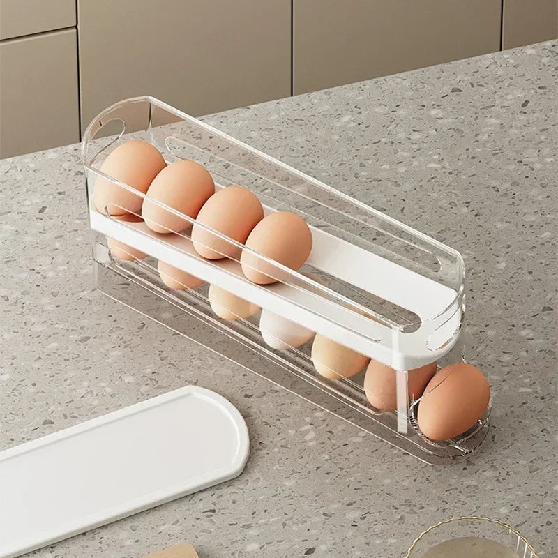 Organizador de huevos de 2 niveles para refrigerador
