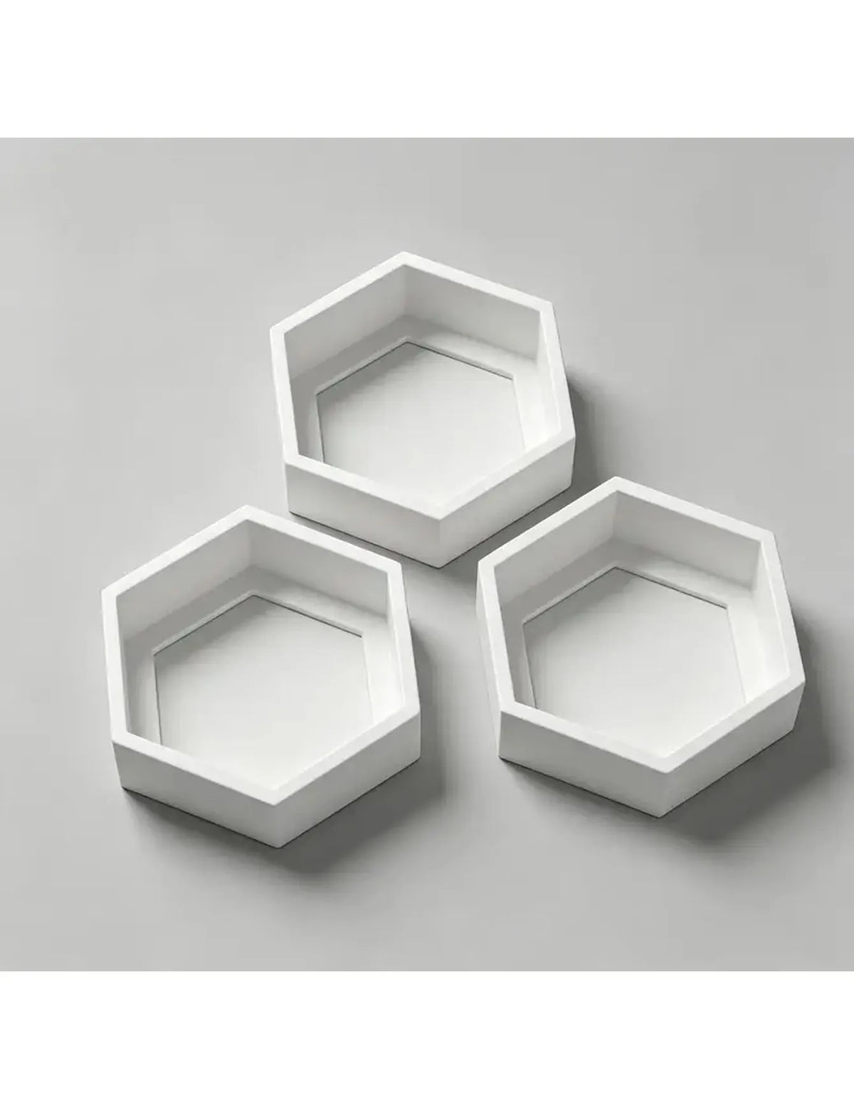 Repisas hexagonales de pared, 3 piezas