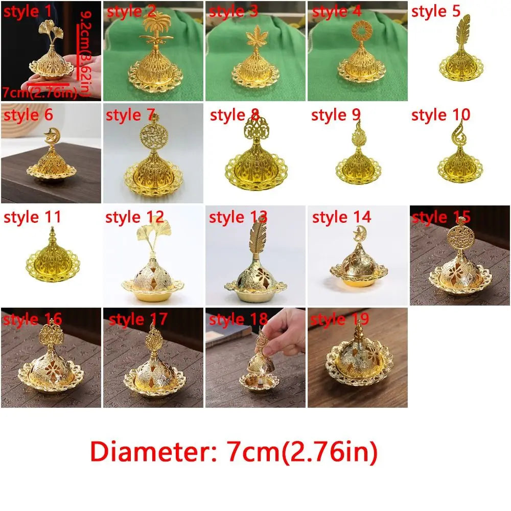 Incensario decorativo dorado