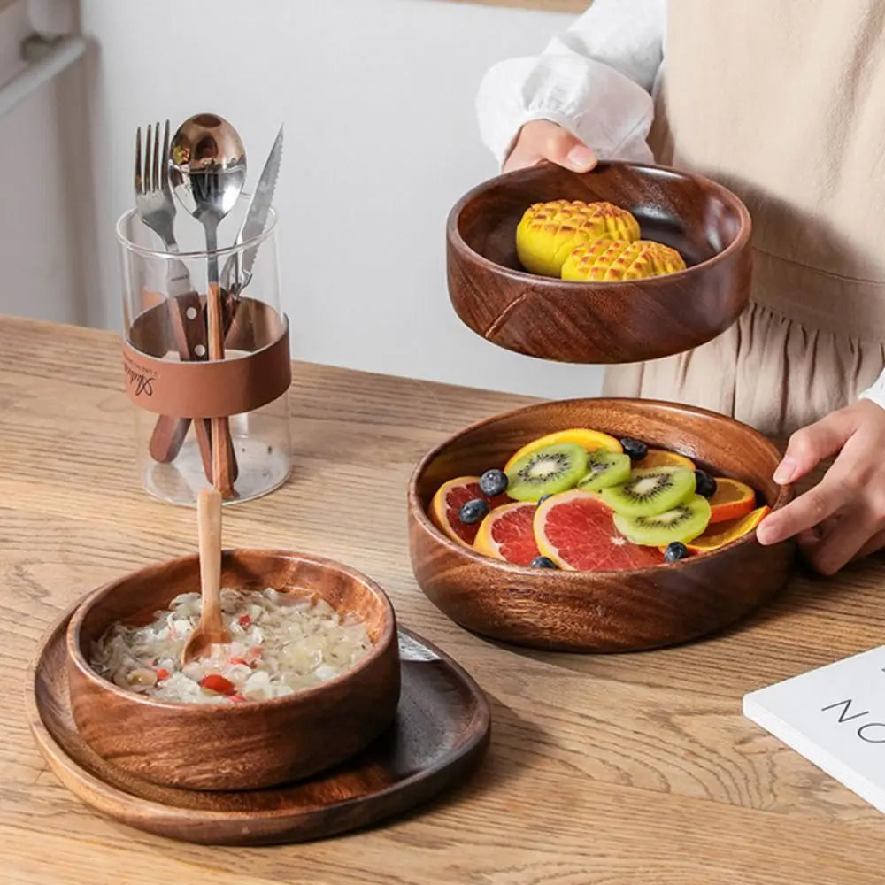 Tazón de madera para ensaladas