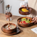 Tazón de madera para ensaladas