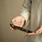 Unique Boat Shape Incense Holder Old Men Fishing Traditional Incense Burner Sturdy Metal Incense Stick Burner Tea Room