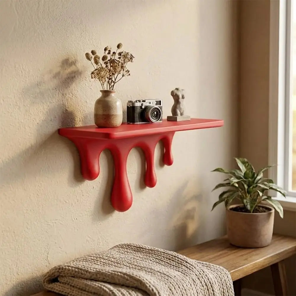 Repisa decorativa de pared con gotas