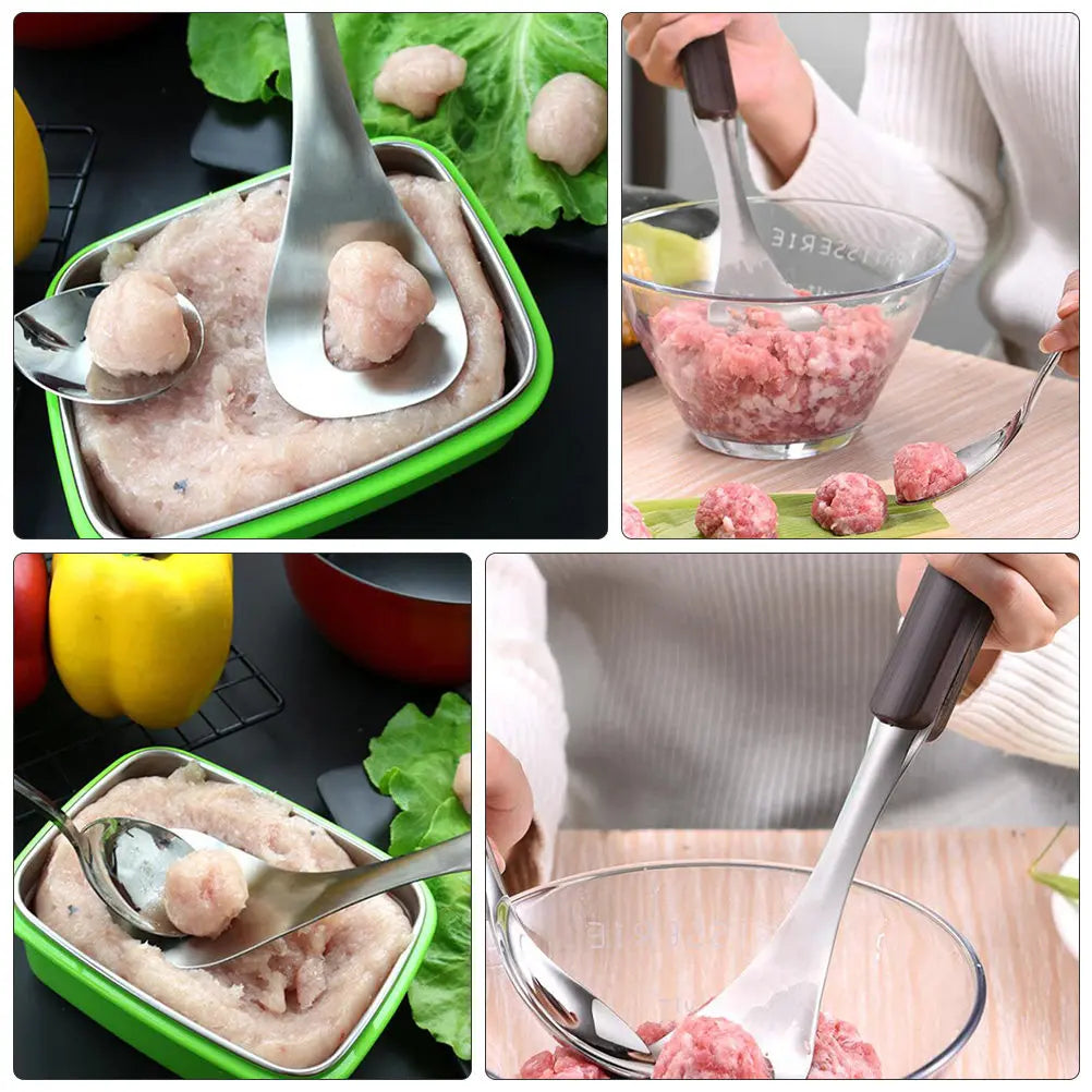 Cuchara de acero para hacer albóndigas