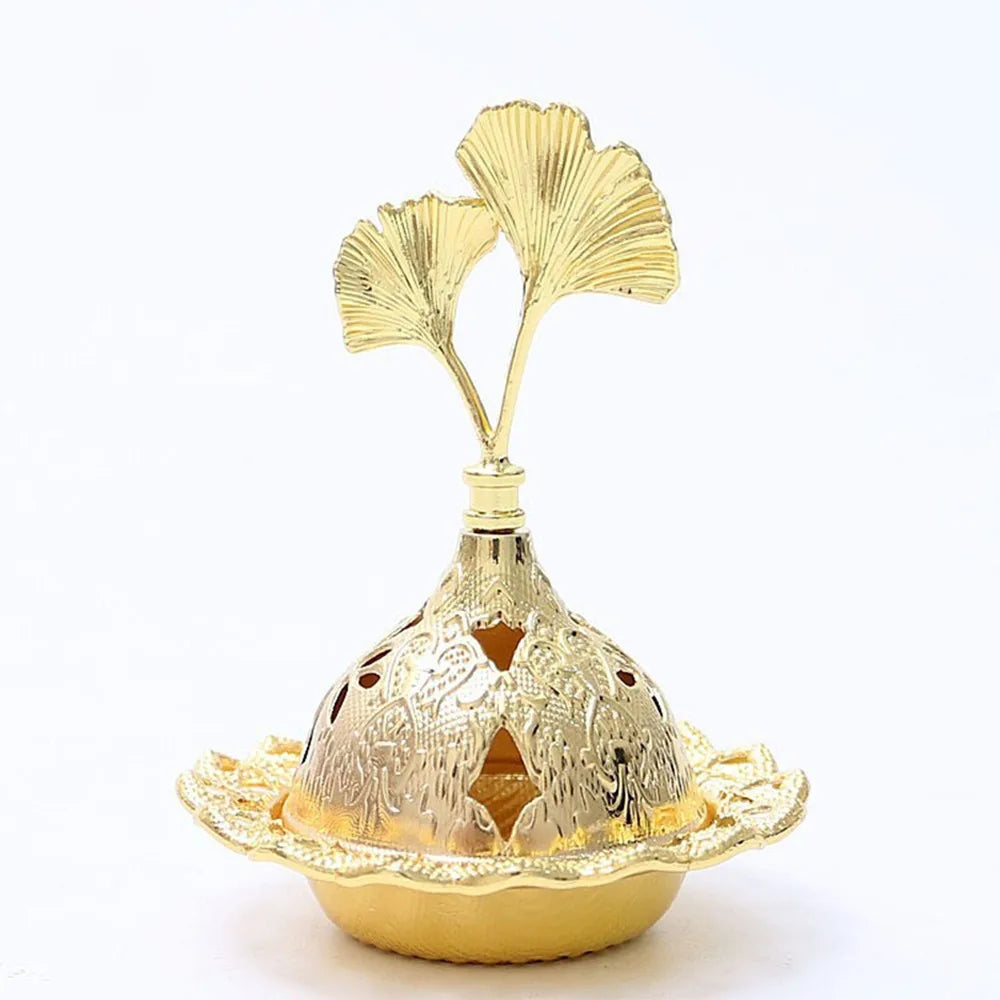 Incensario decorativo dorado