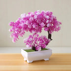 Planta artificial decorativa con maceta