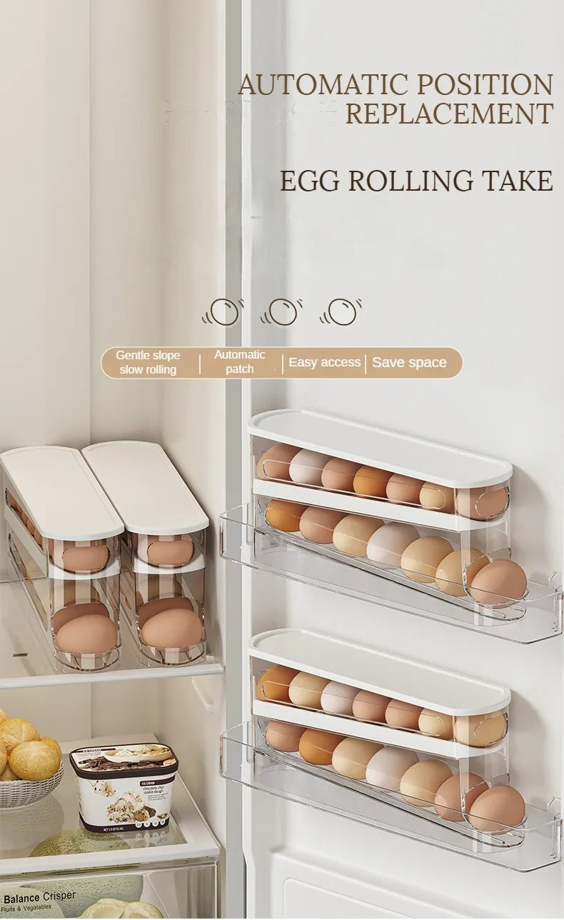 Organizador de huevos de 2 niveles para refrigerador