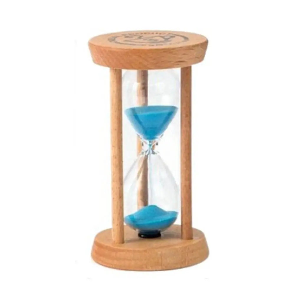 Reloj de arena con base de madera