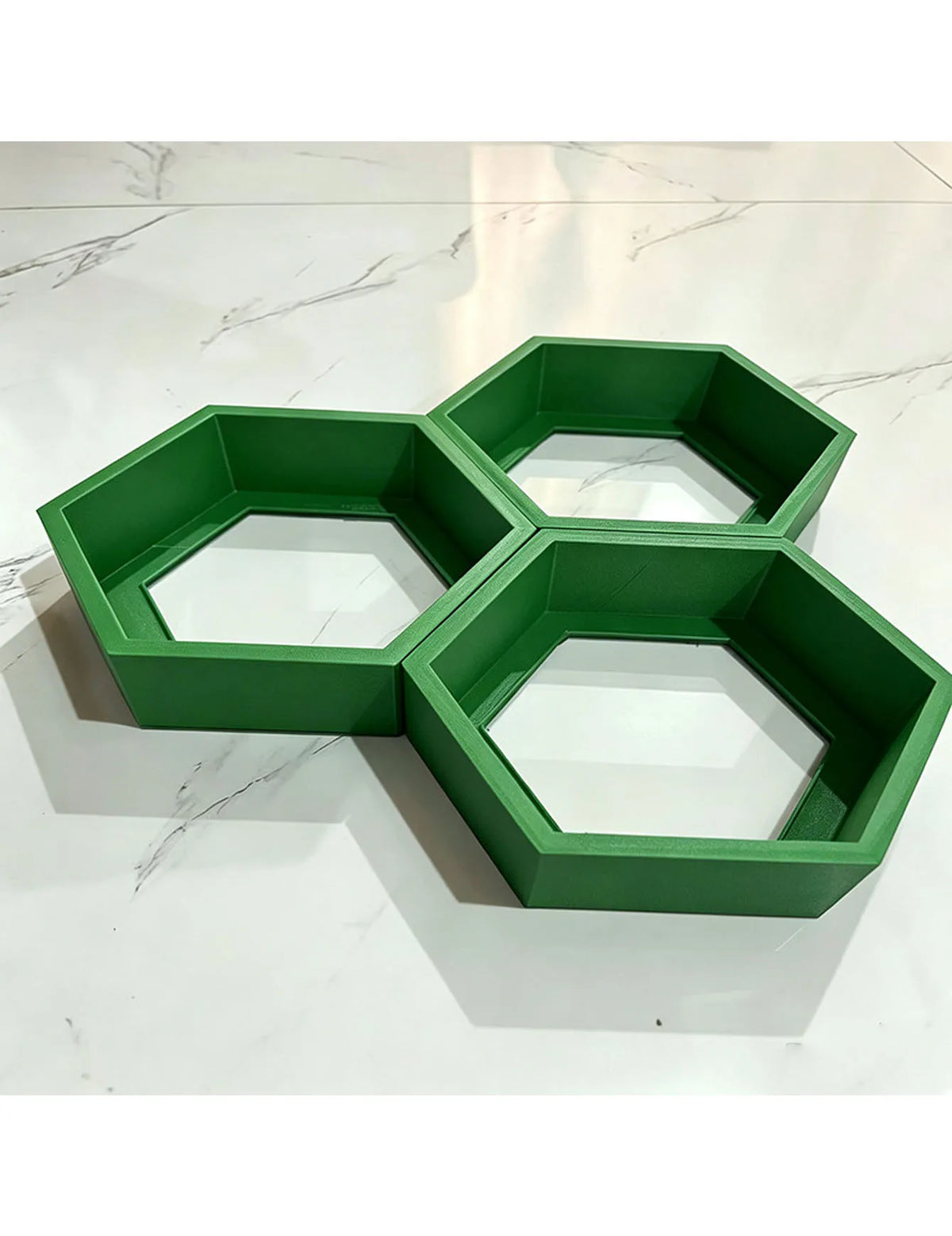 Repisas hexagonales de pared, 3 piezas