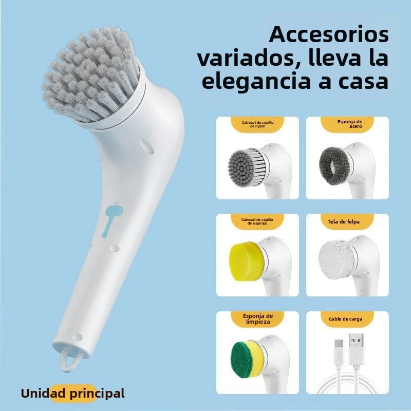 Cepillo eléctrico de limpieza con 5 cabezales